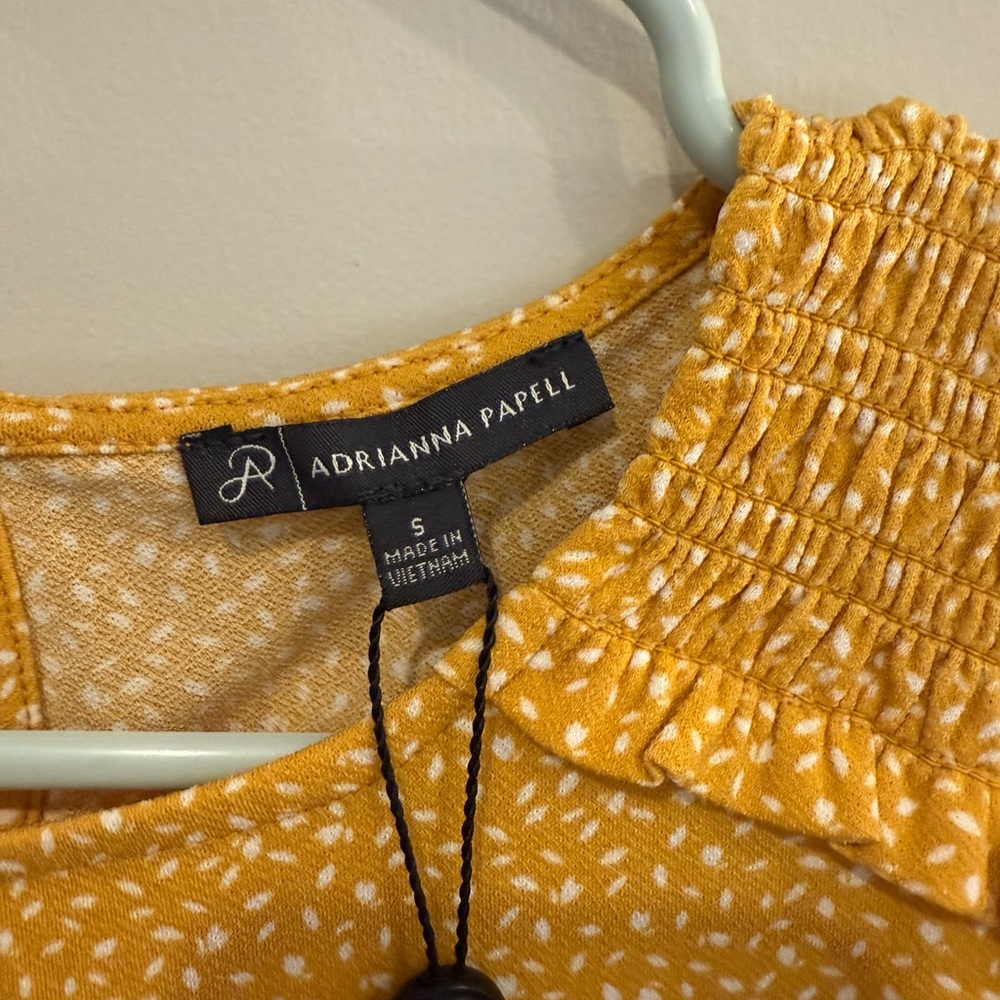 Adrianna Papell Mustard Blouse - Picture 3 of 5